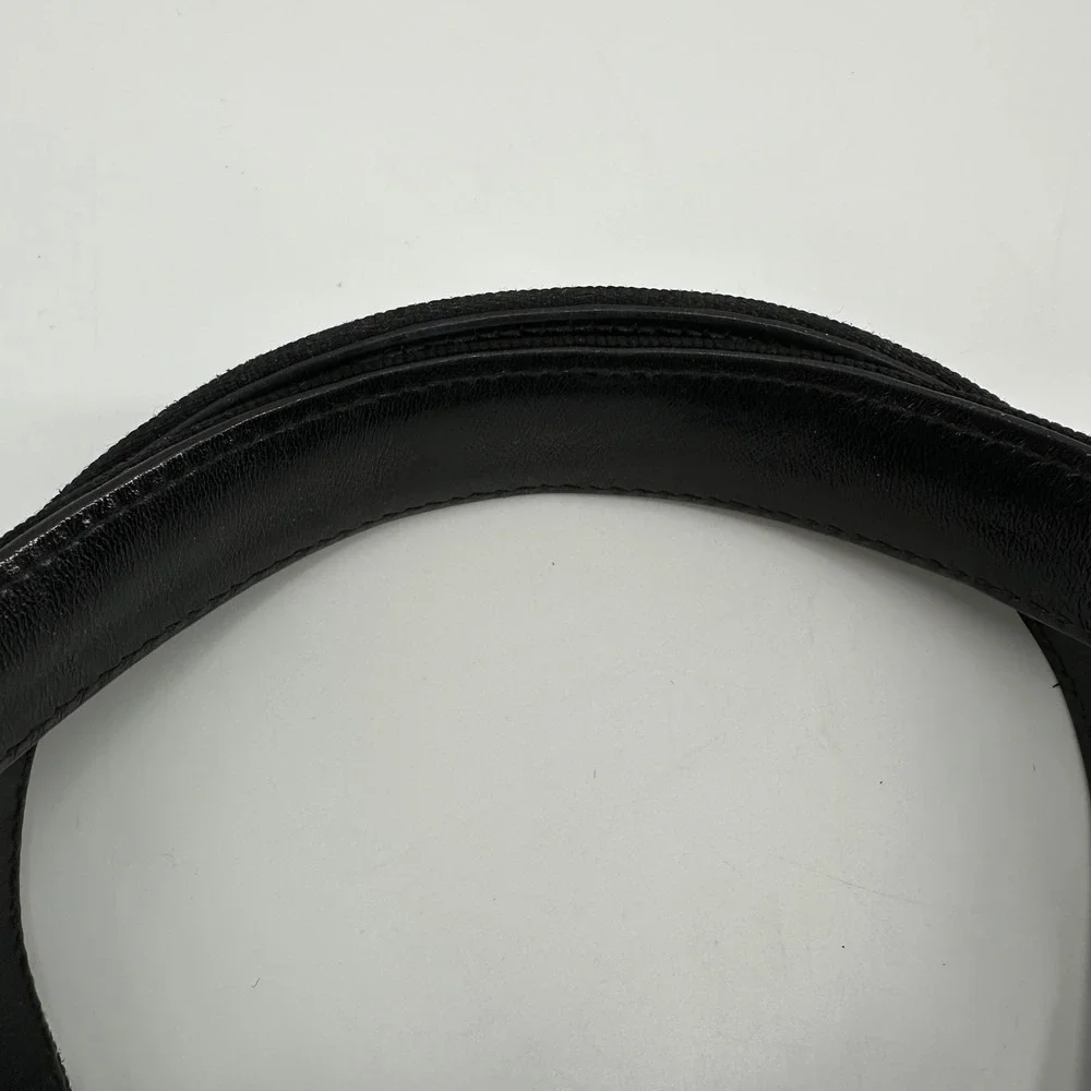 Salvatore Ferragamo Vintage Vara Ribbon Top Handle Bag Black Calfskin AQ-214178